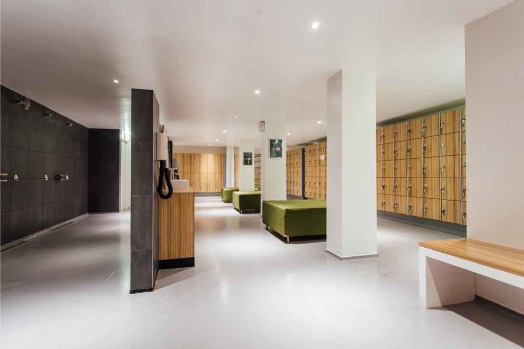 kleedkamers bij de workout club