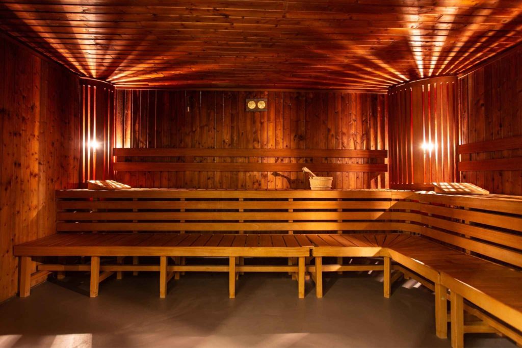 Sauna ruimte in sportschool de Workout